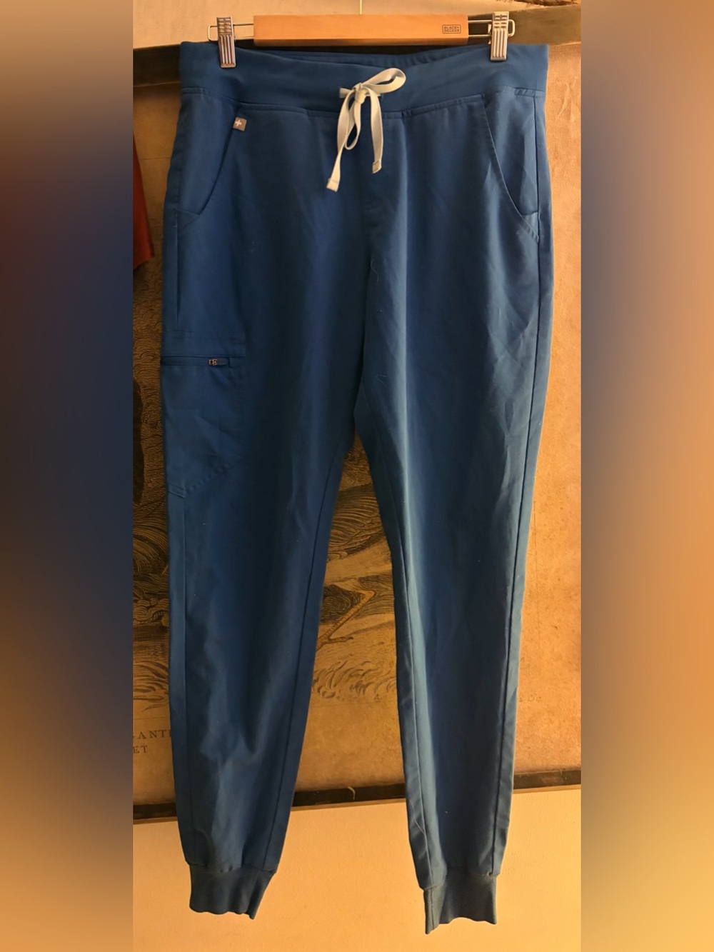 * Figs Zamora Jogger Scrub Pants Blue Size Medium Tall *
